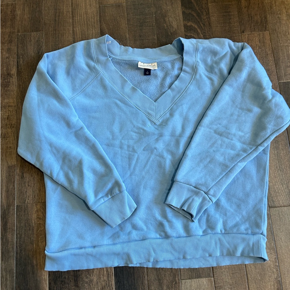 Universal Threads Light Blue V-Neck Sweatshirt - image 1